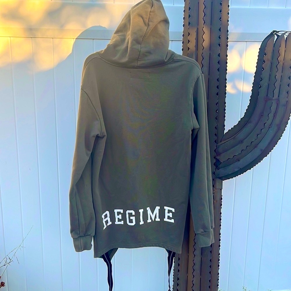 Civil Regime Extended Zip Reverse Scallop Brawler Hoodie.